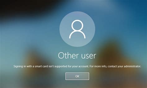 smart card logon not supported your user account|login .